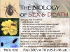 Advertisement for BIOL 1220, the Biology of Sex and Death