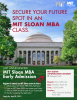 Photo of MIT with information on the MBA program.