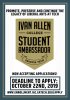Shield with information encouraging students to become Ivan Allen College ambassadors