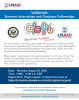 Flyer for a webinar on graduate school fellowships and internships with USAID and the State Department.
