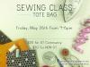 Paper and Clay Sewing Class on 5/26.