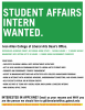 Job posting for a Student Affairs intern with the Ivan Allen College of Liberal Arts for Fall 2020.