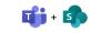 Microsoft Teams and SharePoint logos