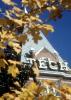 Tech Tower with fall leaves