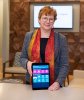 IPaT Executive Director Beth Mynatt with MyCEP tablet application