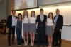 Phil and Cheryl Yagoda (left) standing next to VerteVision team: Katie Byrum, Cambre Kelly, Greg O’Neal, and Becky Wyche.  James Rains, Director of Capstone (far right)