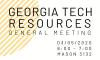 Georgia Tech resources general meeting. March 5, 2020. 6 to 7 p.m. Mason 3132.