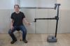 Researcher Charlie Kemp and robot
