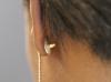 Contraceptive earring on a woman's ear