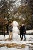 students build a snowman