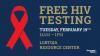 Red Ribbon with info on HIV testing