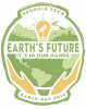 Logo for Earth Day 2019 theme, featuring hands holding up the Earth