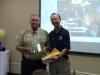 Garry Lockerman Accepts the Friends of Student Affairs Award Presented by Bill Schafer, Vice President for Student Affairs.