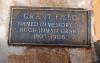 An old plaque reading 'Grant Field, named in memory of Hugh Inman Grant 1895-1906"