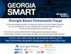 Blue and white infographic with logos for various metro atlanta groups and governmental organizations.