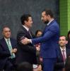 Daniel Lorenzini (right) greets former Mexican President Enrique Peña Nieto in 2018 after being awarded the Entrepreneurial Ingenuity Award from the Mexican government. (Special)