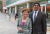 Marilyn Marks with Ravi Bellamkonda, chair of the biomedical engineering department