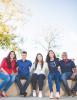Group of college students sitting together