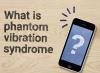 Illustration of smart phone with a buzzing smart phone with question mark on the screen