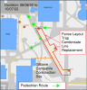 map of fencing for steam line replacement