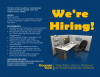 Image of an office cubicle under the words "we're hiring." Includes information related to the Nunn School search for a new student assistant.