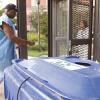 Recycle bin at Bobby Dodd Stadium at Historic Gran