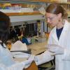 BBUGS member Torri Rinker gives tour of a state-of-the-art lab for Buzz on Biotechnology guests